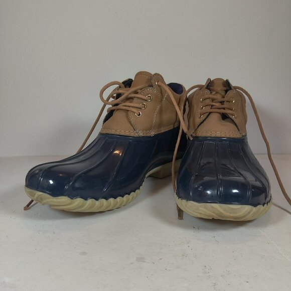 Tommy Hilfiger Duck Ankle Boots, Perfect for Winter, Wheat & Navy Waterproof - Picture 1 of 7